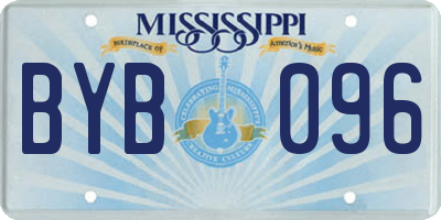 MS license plate BYB096