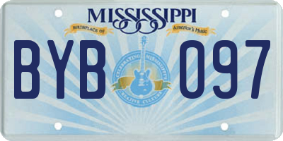 MS license plate BYB097