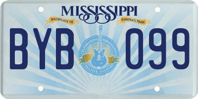 MS license plate BYB099