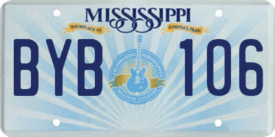 MS license plate BYB106