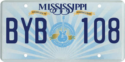 MS license plate BYB108