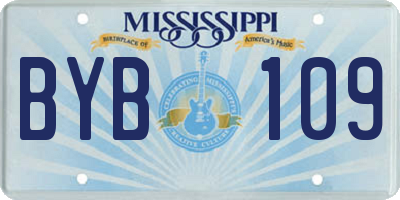 MS license plate BYB109