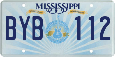 MS license plate BYB112