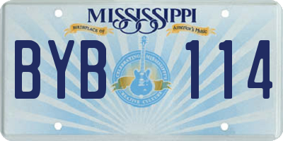 MS license plate BYB114