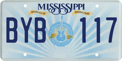 MS license plate BYB117