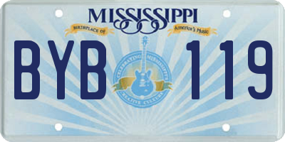MS license plate BYB119