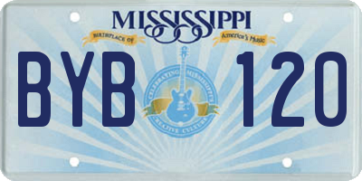 MS license plate BYB120
