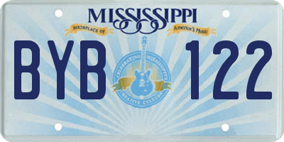 MS license plate BYB122