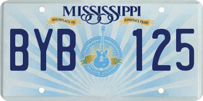 MS license plate BYB125