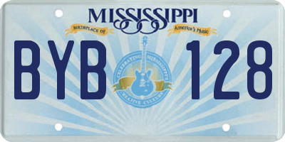 MS license plate BYB128