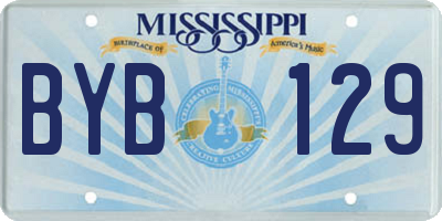 MS license plate BYB129