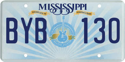 MS license plate BYB130