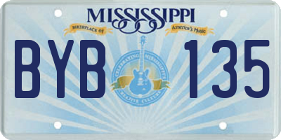 MS license plate BYB135