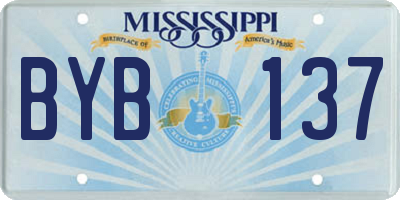 MS license plate BYB137