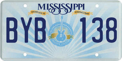 MS license plate BYB138