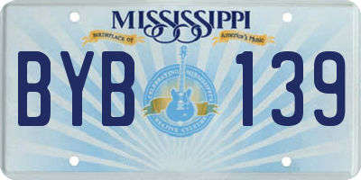 MS license plate BYB139