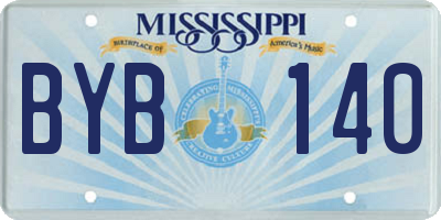MS license plate BYB140