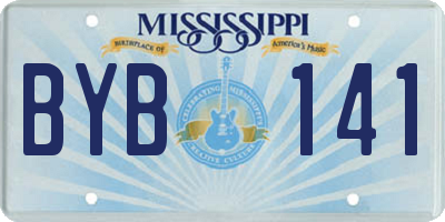 MS license plate BYB141