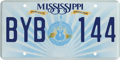 MS license plate BYB144