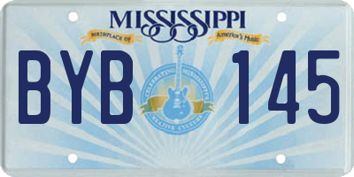 MS license plate BYB145
