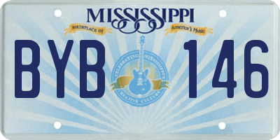 MS license plate BYB146