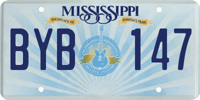 MS license plate BYB147