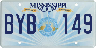 MS license plate BYB149