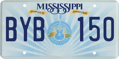 MS license plate BYB150