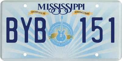 MS license plate BYB151