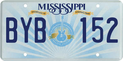 MS license plate BYB152