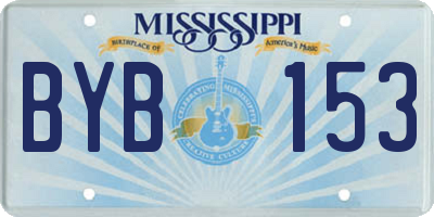 MS license plate BYB153