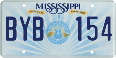 MS license plate BYB154