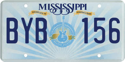 MS license plate BYB156