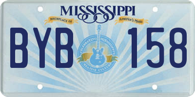 MS license plate BYB158