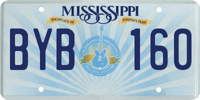 MS license plate BYB160