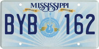 MS license plate BYB162