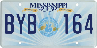 MS license plate BYB164