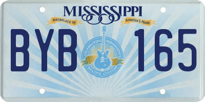 MS license plate BYB165
