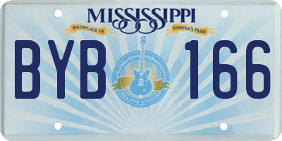 MS license plate BYB166