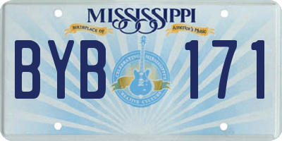 MS license plate BYB171