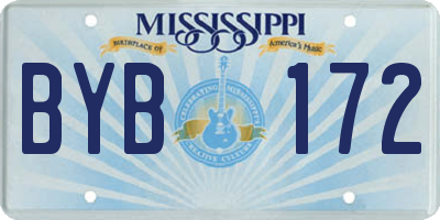 MS license plate BYB172
