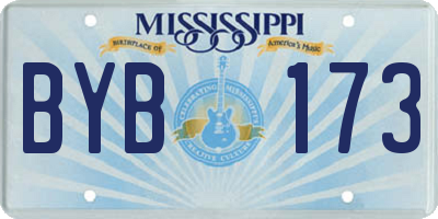 MS license plate BYB173