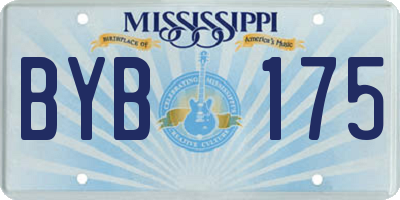 MS license plate BYB175