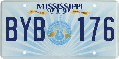 MS license plate BYB176