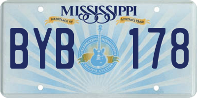 MS license plate BYB178