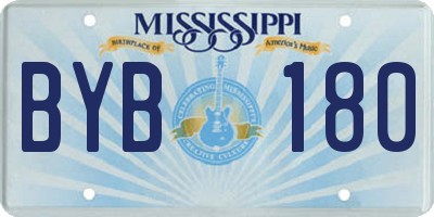 MS license plate BYB180