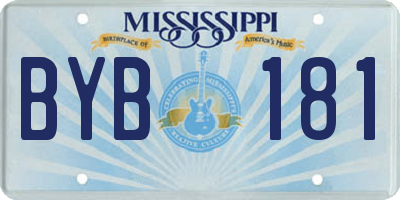 MS license plate BYB181