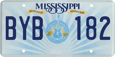 MS license plate BYB182