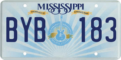 MS license plate BYB183