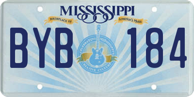 MS license plate BYB184